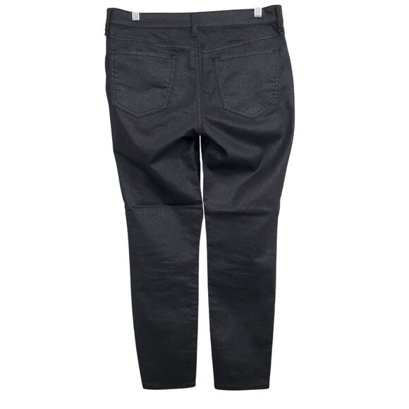 Old Navy Womens 12 Jeans Metallic Slim Leg The Rockstar Mid Rise Stretch Denim - Picture 2 of 13